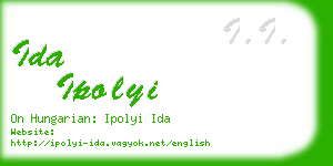 ida ipolyi business card